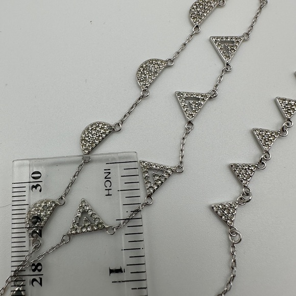 Stella & Dot Pave Chevron Silver tone Necklace with 3 Interchangeable Layers - Picture 12 of 16